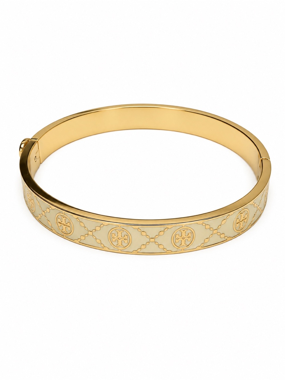 NWT Tory Burch ICON T MONOGRAM HINGE BRACELET